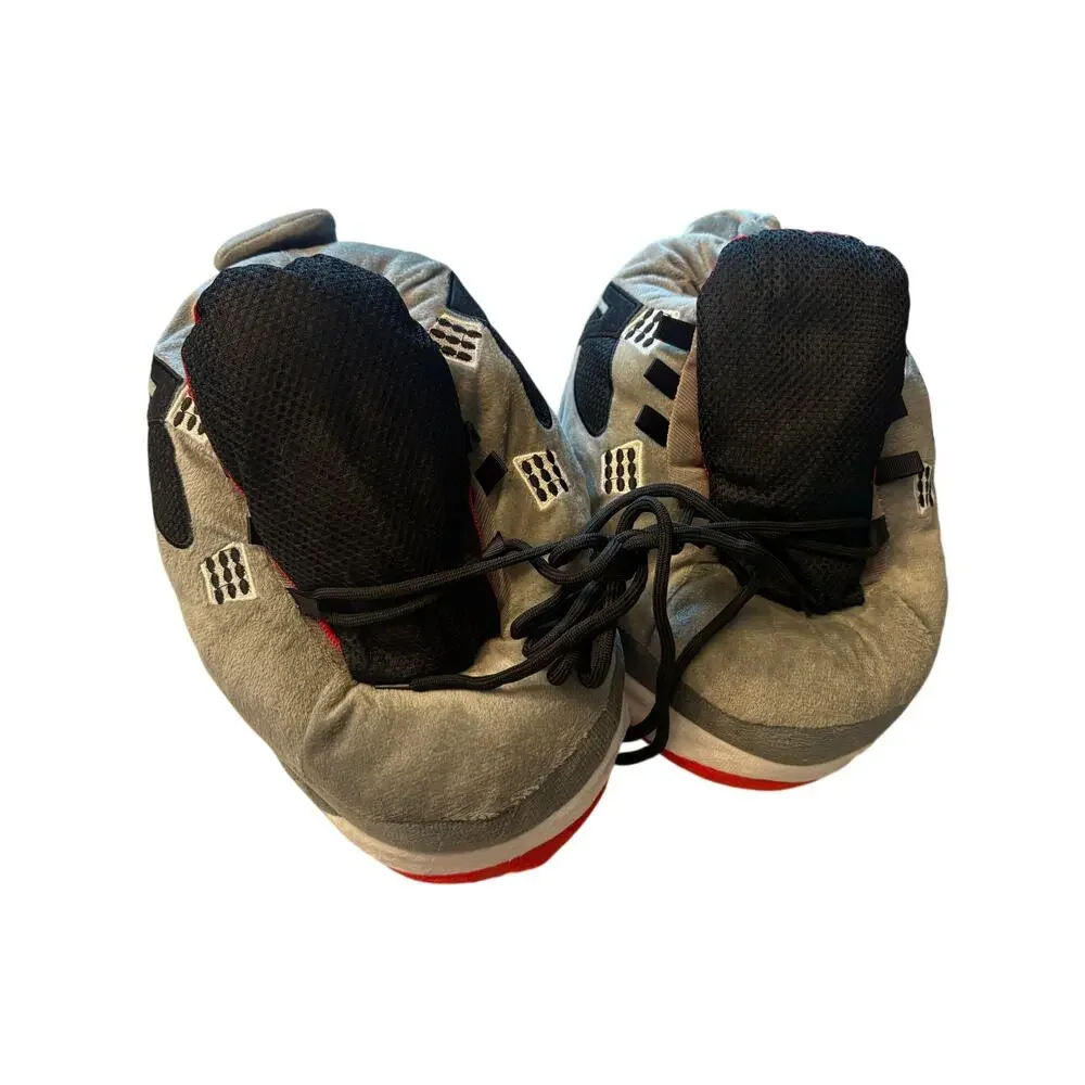 Sneaker Slippers Grey Basketball Shoes Fits Size 6-13 New with Bag